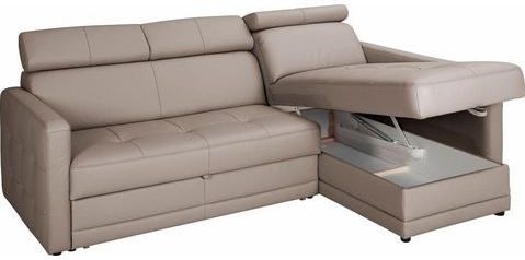 exxpo - sofa fashion Ecksofa "Arles, bequeme Federkernunterfederung, L-Form", wahlweise mit Bettfunktion und Bettkasten, inkl. Kopfteilverstellung