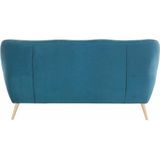 exxpo - sofa fashion 3-Sitzer "Scandi, bequem, aufwendige Rückenpolsterung für mehr Sitzkomfort", aktuelle Farben in hochwertigen Bezugsqualitäten, Holzfuß