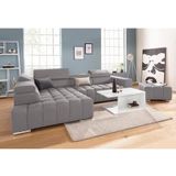 exxpo - sofa fashion Ecksofa "Elias, aktuelle Kreuzsteppung im Sitz, bequem, L-Form", mit Kopf- bzw. Rückenverstellung, wahlweise mit Bettfunktion
