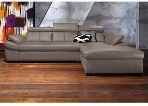 exxpo - sofa fashion Ecksofa "Salerno, klassisch modernes Funktionssofa, hoher Sitzkomfort, L-Form", inkl. Kopf- und Armteilverstellung, wahlweise mit Bettfunktion