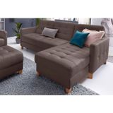 exxpo - sofa fashion Ecksofa "Elio, kompakt und komfortabel, bequem und zeitloses Design, L-Form", wahlweise mit Bettfunktion