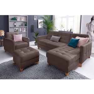 exxpo - sofa fashion Ecksofa "Elio, kompakt und komfortabel, bequem und zeitloses Design, L-Form", wahlweise mit Bettfunktion