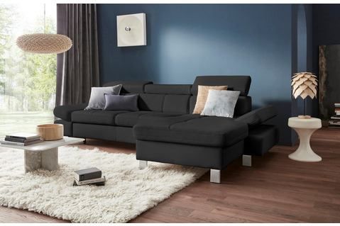 exxpo - sofa fashion Ecksofa "Fiji, hochwertige Detailverarbeitung im Sitz und Rücken, L-Form", bequem durch Kopf- und Armteilverstellung, wahlweise mit Bettfunktion
