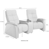 exxpo - sofa fashion 2-Sitzer "Tivoli, Kinosofa, bequem", mit Relaxfunktion, integrierter Tischablage und Stauraumfach