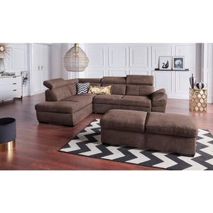 exxpo - sofa fashion Ecksofa »Salerno, klassisch modernes Funktionssofa, hoher Sitzkomfort, L-Form«, inkl. Kopf- und Armteilverstellung, wahlweise mit Bettfunktion
