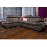exxpo - sofa fashion Ecksofa "Salerno, klassisch modernes Funktionssofa, hoher Sitzkomfort, L-Form", inkl. Kopf- und Armteilverstellung, wahlweise mit Bettfunktion