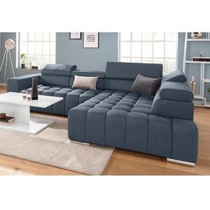 exxpo - sofa fashion Ecksofa "Elias, aktuelle Kreuzsteppung im Sitz, bequem, L-Form", mit Kopf- bzw. Rückenverstellung, wahlweise mit Bettfunktion