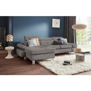 exxpo - sofa fashion Ecksofa »Fiji, hochwertige Detailverarbeitung im Sitz und Rücken, L-Form«, bequem durch Kopf- und Armteilverstellung, wahlweise mit Bettfunktion