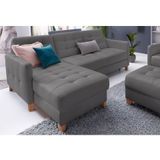 exxpo - sofa fashion Ecksofa "Elio, kompakt und komfortabel, bequem und zeitloses Design, L-Form", wahlweise mit Bettfunktion