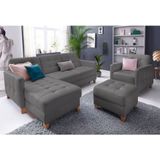 exxpo - sofa fashion Ecksofa "Elio, kompakt und komfortabel, bequem und zeitloses Design, L-Form", wahlweise mit Bettfunktion