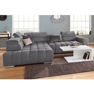 exxpo - sofa fashion Ecksofa »Elias, aktuelle Kreuzsteppung im Sitz, bequem, L-Form«, mit Kopf- bzw. Rückenverstellung, wahlweise mit Bettfunktion