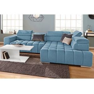 exxpo - sofa fashion Ecksofa "Elias, aktuelle Kreuzsteppung im Sitz, bequem, L-Form", mit Kopf- bzw. Rückenverstellung, wahlweise mit Bettfunktion