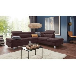 exxpo - sofa fashion Ecksofa »Fiji, L-Form«, mit Kopf- bzw. Rückenverstellung, wahlweise mit Bettfunktion