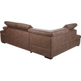 exxpo - sofa fashion Ecksofa "Salerno, klassisch modernes Funktionssofa, hoher Sitzkomfort, L-Form", inkl. Kopf- und Armteilverstellung, wahlweise mit Bettfunktion
