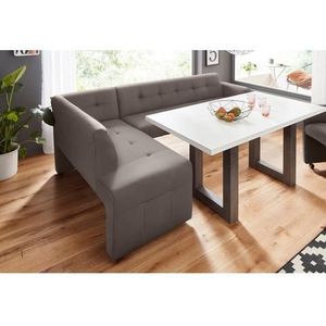 exxpo - sofa fashion Eckbank »Barista mit toller Detailverarbeitung, hohe Bodenfreiheit«, Komfortsitzhöhe 49cm, Frei im Raum stellbar