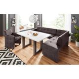 exxpo - sofa fashion Eckbank "Barista mit toller Detailverarbeitung, hohe Bodenfreiheit", Komfortsitzhöhe 49cm, Frei im Raum stellbar