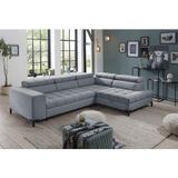 exxpo - sofa fashion Ecksofa Bocco, hochwertige Verarbeitung, toller Sitzkomfort, bequem, L-Form, wahlweise mit Bettfunktion u. Bettkasten, inkl. Kopfteilverstellung