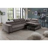 exxpo - sofa fashion Ecksofa Bocco, hochwertige Verarbeitung, toller Sitzkomfort, bequem, L-Form, wahlweise mit Bettfunktion u. Bettkasten, inkl. Kopfteilverstellung