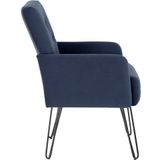 exxpo - sofa fashion Sessel Doppio, Loungesessel mit Designuntergestell, bequem und elegant, aufwendige Rückenverarbeitung, Breite 61 cm