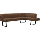 exxpo - sofa fashion Eckbank "Americano", mit Keder und Metallfüßen, Bezug in verschiedenen Qualitäten