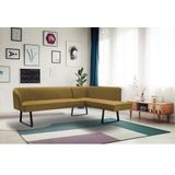 exxpo - sofa fashion Eckbank "Americano", mit Keder und Metallfüßen, Bezug in verschiedenen Qualitäten