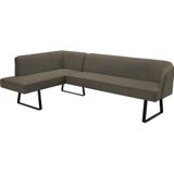 exxpo - sofa fashion Eckbank "Americano", mit Keder und Metallfüßen, Bezug in verschiedenen Qualitäten
