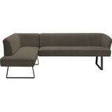 exxpo - sofa fashion Eckbank »Americano«, mit Keder und Metallfüßen, Bezug in verschiedenen Qualitäten