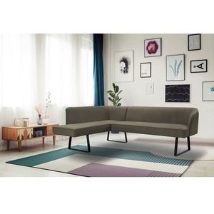 exxpo - sofa fashion Eckbank »Americano«, mit Keder und Metallfüßen, Bezug in verschiedenen Qualitäten