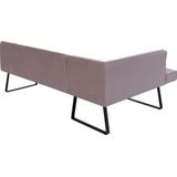 exxpo - sofa fashion Eckbank "Americano", mit Keder und Metallfüßen, Bezug in verschiedenen Qualitäten