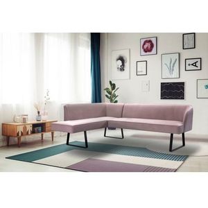 exxpo - sofa fashion Eckbank "Americano", mit Keder und Metallfüßen, Bezug in verschiedenen Qualitäten