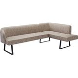exxpo - sofa fashion Eckbank "Americano", mit Keder und Metallfüßen, Bezug in verschiedenen Qualitäten