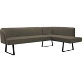 exxpo - sofa fashion Eckbank »Americano«, mit Keder und Metallfüßen, Bezug in verschiedenen Qualitäten