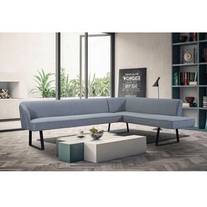 exxpo - sofa fashion Hoekbank Americano met opstaande naad en metalen poten, bekleding in verschillende kwaliteiten