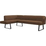 exxpo - sofa fashion Eckbank "Americano", mit Keder und Metallfüßen, Bezug in verschiedenen Qualitäten