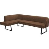 exxpo - sofa fashion Eckbank "Americano", mit Keder und Metallfüßen, Bezug in verschiedenen Qualitäten
