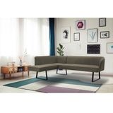 exxpo - sofa fashion Eckbank »Americano«, mit Keder und Metallfüßen, Bezug in verschiedenen Qualitäten