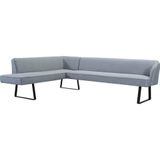 exxpo - sofa fashion Eckbank "Americano", mit Keder und Metallfüßen, Bezug in verschiedenen Qualitäten