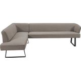 exxpo - sofa fashion Eckbank "Americano", mit Keder und Metallfüßen, Bezug in verschiedenen Qualitäten