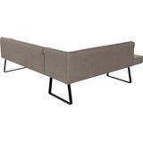 exxpo - sofa fashion Eckbank "Americano", mit Keder und Metallfüßen, Bezug in verschiedenen Qualitäten