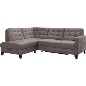 exxpo - sofa fashion Ecksofa »Elio, kompakt und komfortabel, bequem, zeitloses Design, L-Form«, wahlweise mit Bettfunktion und Bettkasten