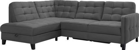exxpo - sofa fashion Ecksofa "Elio, kompakt und komfortabel, bequem, zeitloses Design, L-Form", wahlweise mit Bettfunktion und Bettkasten