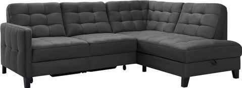 exxpo - sofa fashion Ecksofa "Elio, kompakt und komfortabel, bequem, zeitloses Design, L-Form", wahlweise mit Bettfunktion und Bettkasten