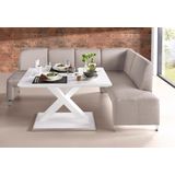 exxpo - sofa fashion Eckbank "Intenso, viele Bezugsstoffe Cord, Leder, Struktur 244/157 cm (B/T)", hohe Bodenfreiheit, frei im Raum stellbar, hoher Sitzkomfort