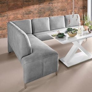 exxpo - sofa fashion Eckbank "Intenso, modern, wahlweise in Leder oder Textil, 264/197 cm (B/T)", hohe Bodenfreiheit, frei im Raum stellbar, hoher Sitzkomfort
