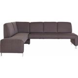 exxpo - sofa fashion Eckbank "Intenso, viele Bezugsstoffe Cord, Leder, Struktur 244/157 cm (B/T)", hohe Bodenfreiheit, frei im Raum stellbar, hoher Sitzkomfort