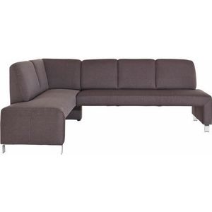 exxpo - sofa fashion Eckbank "Intenso, viele Bezugsstoffe Cord, Leder, Struktur 244/157 cm (B/T)", hohe Bodenfreiheit, frei im Raum stellbar, hoher Sitzkomfort