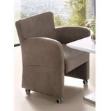 exxpo - sofa fashion Sessel »Intenso, Loungesessel, modern, wahlweise in Leder oder Textil«, hohe Bodenfreiheit, frei im Raum stellbar, hoher Sitzkomfort