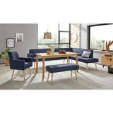 exxpo - sofa fashion Eckbank "Lungo, moderne Kedernaht, bequem und elegant, hoher Holzfuß", hochwertige Detailverarbeitung, frei im Raum stellbar