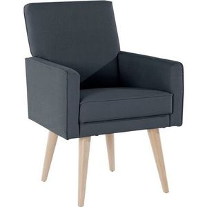 exxpo - sofa fashion Sessel "Lungo, Loungesessel mit moderner Kedernaht, bequem und elegant", Breite 64 cm, hoher Holzfuß