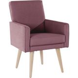 exxpo - sofa fashion Sessel "Lungo, Loungesessel mit moderner Kedernaht, bequem und elegant", Breite 64 cm, hoher Holzfuß